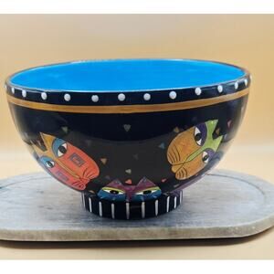 Bella Casa by Ganz with Laurel Burch Studio Cat Serving Footed Bowl